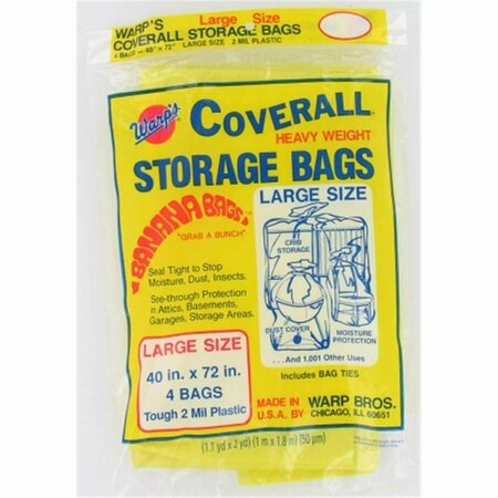 WARP BROTHERS 4 Count 40 in. X 72 in. Banana Bags Storage Bags WA310806